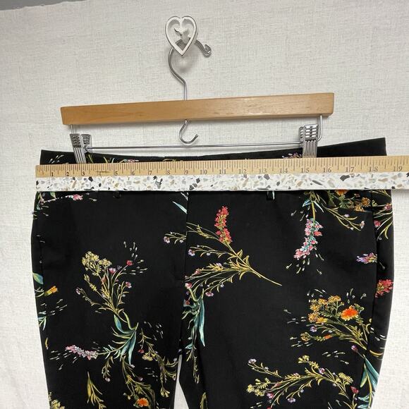 Worthington Women's Black Floral Print Ankle Pants Size 16P - Picture 9 of 16